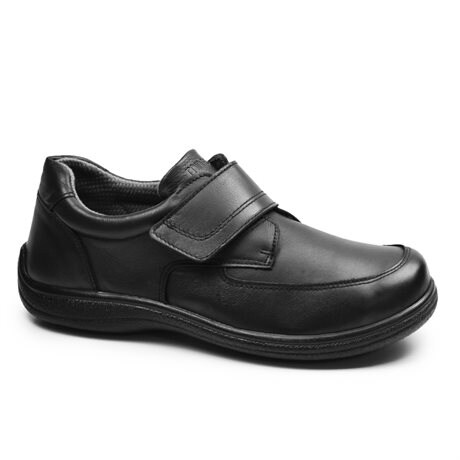 Product Image for Minfot Arthur Brede Sko Borrelås Stretch Skinn Svart