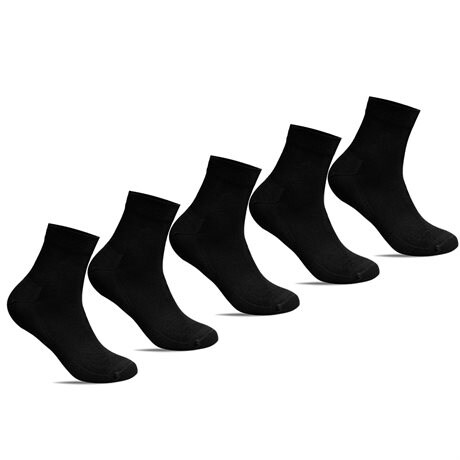 Product Image for Minfot Bambustrømper Quarter Svart 5-pack