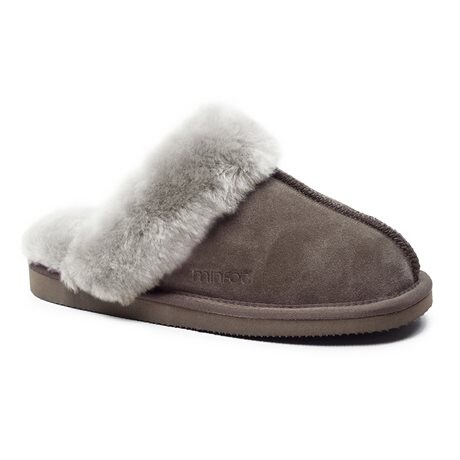 Product Image for Minfot Saueskinntøfler Slip-in Duved med såle Stone