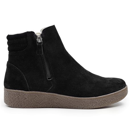 Product Image for Minfot Vera Boots Dobbel Glidelås Semsket Skinn Sort