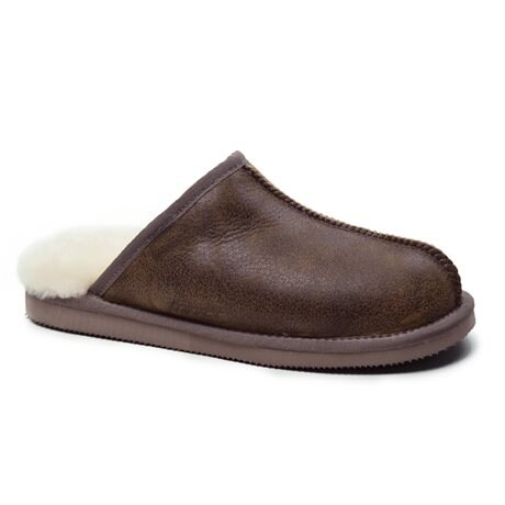 Product Image for Minfot Saueskinntøfler Slip-in Orust med såle Waxed Stone
