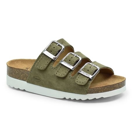 Product Image for Scholl Sandal Dame Semsket skinn Olivengrønn