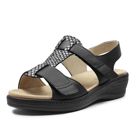 Product Image for Suave Ekstra Bred Sandal Skinn Marilyn Svart