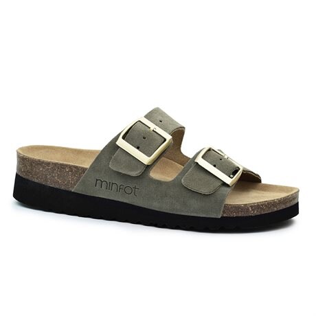 Product Image for Minfot Sandaler Myk Bio Moa Semsket skinn Olivengrønn