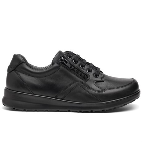 Product Image for New Feet Helle Brede Sko Dame Lace and Zipper Stretch Svart