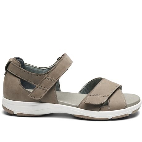 Product Image for New Feet Saga Ekstra Brede Sandaler Hælkappe Borrelås Dame Sand