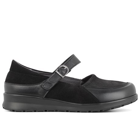 Product Image for New Feet Hanne Ekstra Brede Sko Ballerina Stretch Dame Svart