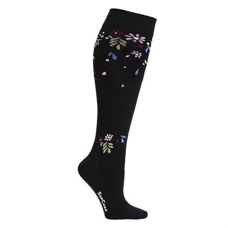 Product Image for SupCare Støttestrømper Bred Eco Bomull Flower Shower Sort