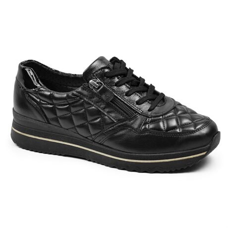 Product Image for Minfot Rut Sneaker Bred Skinn Svart