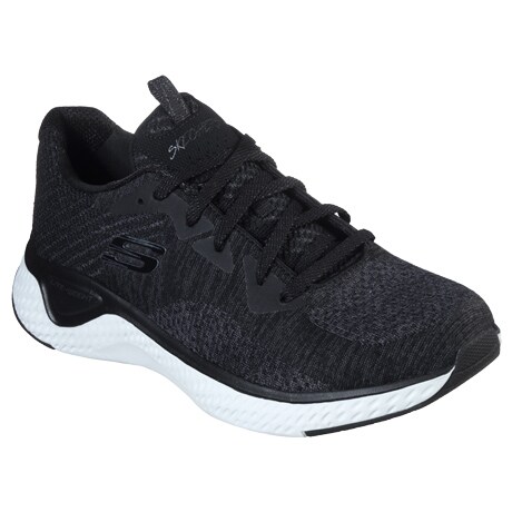 Skechers Womens Solar Fuse Black White hos Myfeet.no Skechers Womens Solar Fuse Black White hos Myfeet.no