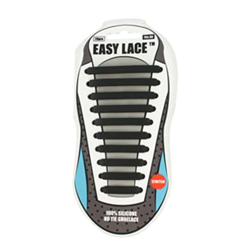 Easy Lace Elastiske Skolisser Black