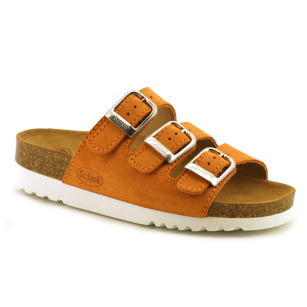 personale Fascinate sammensværgelse Scholl Sandal Dam Rio Mocka Orange hos Myfeet.no